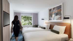 Hypo-allergenic bedding, minibar, in-room safe, desk