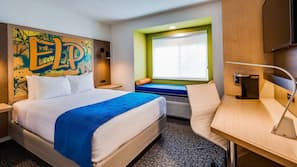 Premium bedding, pillowtop beds, in-room safe, desk