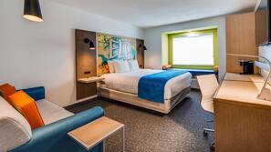 Premium bedding, pillowtop beds, in-room safe, desk