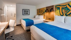 Premium bedding, pillowtop beds, in-room safe, desk