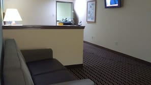 32-inch flat-screen TV with cable channels