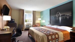 In-room safe, desk, laptop workspace, blackout drapes