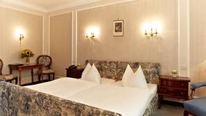 Hypo-allergenic bedding, down duvet, minibar, in-room safe