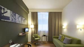 In-room safe, desk, blackout curtains, soundproofing