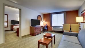 In-room safe, desk, laptop workspace, blackout drapes
