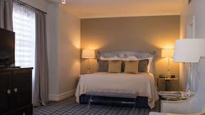 Premium bedding, down comforters, pillowtop beds, in-room safe