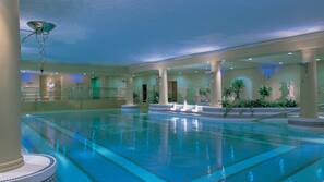 2 indoor pools, sun loungers, lifeguards on site