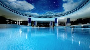 2 indoor pools, sun loungers, lifeguards on site