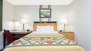 Desk, blackout drapes, iron/ironing board, rollaway beds