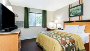 Desk, blackout drapes, iron/ironing board, rollaway beds
