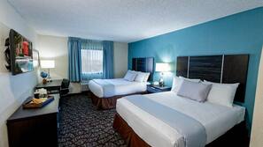 In-room safe, desk, laptop workspace, blackout curtains