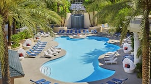 Seasonal outdoor pool, open 9 AM to 6 PM, cabanas (surcharge)