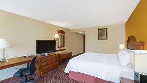 Premium bedding, desk, blackout drapes, iron/ironing board