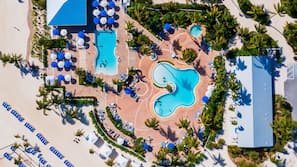 3 outdoor pools, cabanas (surcharge), pool umbrellas