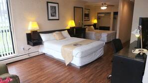 Premium bedding, down comforters, in-room safe, desk