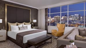Premium bedding, pillow top beds, in-room safe, desk