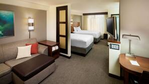 Premium bedding, desk, blackout drapes, iron/ironing board