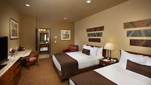 In-room safe, desk, blackout curtains, iron/ironing board