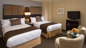 Premium bedding, pillowtop beds, in-room safe, desk