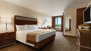 In-room safe, blackout curtains, iron/ironing board