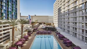 Outdoor pool, open 9 AM to 6 PM, cabanas (surcharge), sun loungers