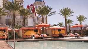 Seasonal outdoor pool, cabanas (surcharge)