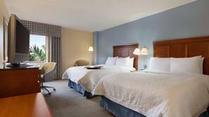 Premium bedding, pillow top beds, in-room safe, desk