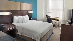 Hypo-allergenic bedding, in-room safe, iron/ironing board