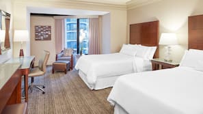 Hypo-allergenic bedding, down comforters, pillowtop beds, in-room safe