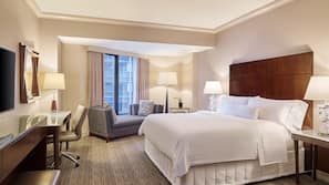 Hypo-allergenic bedding, down comforters, pillowtop beds, in-room safe