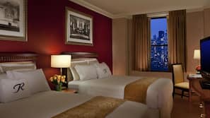 Premium bedding, pillow top beds, in-room safe, desk