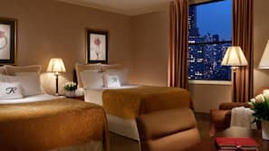 Premium bedding, pillow top beds, in-room safe, desk