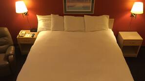 Iron/ironing board, free WiFi, alarm clocks