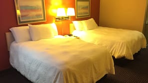 Iron/ironing board, free WiFi, alarm clocks
