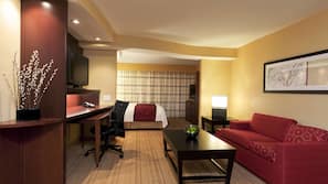 Egyptian cotton sheets, premium bedding, down duvet, desk