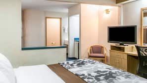 Desk, iron/ironing board, free WiFi, linens