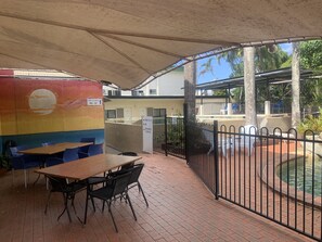 2 outdoor pools, sun loungers