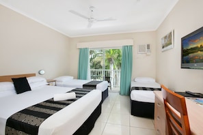 Family Room, Balcony | Minibar, desk, laptop workspace, iron/ironing board