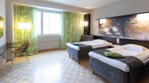 Desk, blackout drapes, free cribs/infant beds, free WiFi