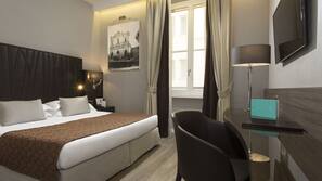 Premium bedding, memory-foam beds, free minibar, in-room safe