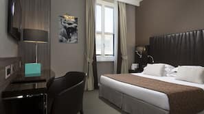 Premium bedding, memory foam beds, free minibar, in-room safe