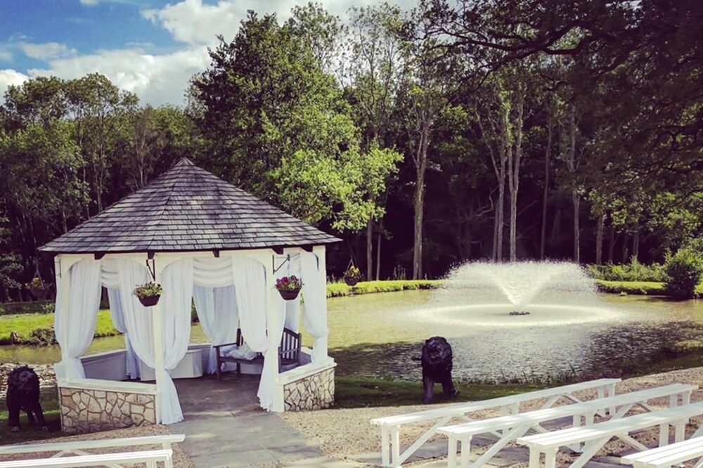 Outdoor wedding area, Lythe Hill Hotel, Restaurant & Spa