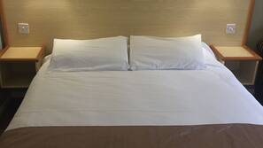 Desk, blackout curtains, iron/ironing board, free cots/infant beds