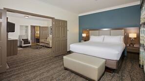 Pillowtop beds, desk, blackout drapes, iron/ironing board