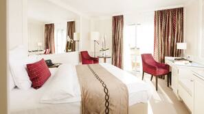 Premium bedding, down comforters, Select Comfort beds, minibar