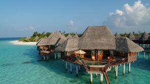 Private beach, white sand, sun-loungers, beach umbrellas