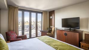 In-room safe, desk, blackout curtains, soundproofing