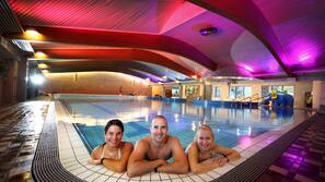 14 indoor pools, 3 outdoor pools