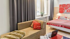 Minibar, in-room safe, desk, blackout curtains