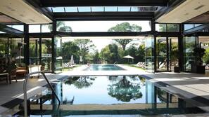 Indoor pool, outdoor pool